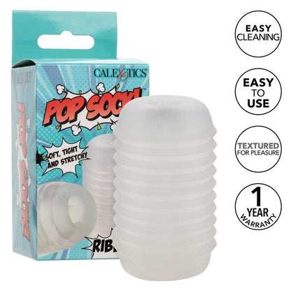 SE0936-30-3 Pop Sock! Ribbed Clear