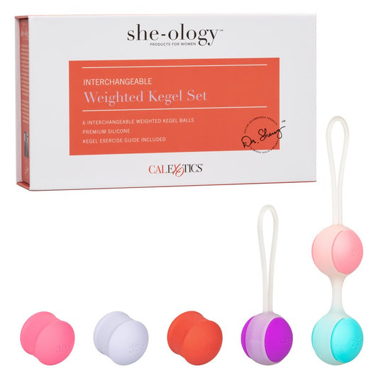 SE1338-15-3 She-ology Individual Weighted Kegel Set