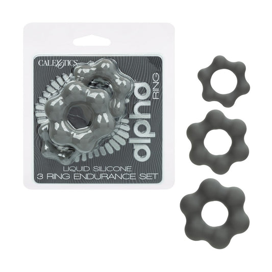 Alpha Liquid Silicone 3 Ring Endurance Set