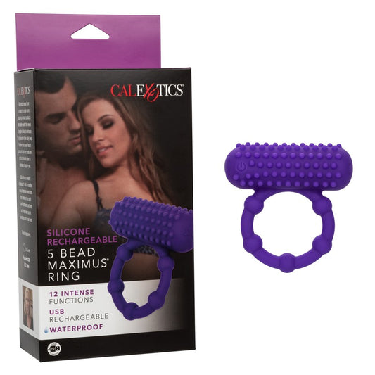 SE1843-25-3 Rechargeable 5 Beaded Silicone Maximus Ring