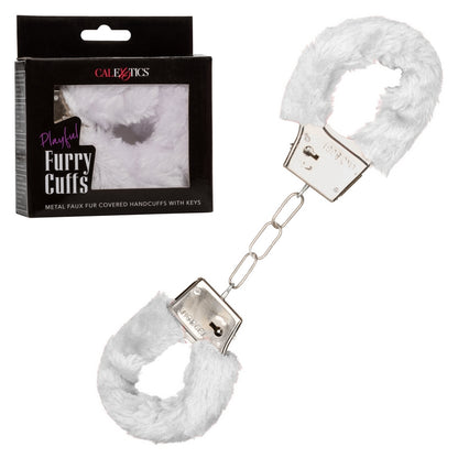 SE2651-15-3 Playful Furry Cuffs White