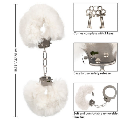 SE2651-50-3 Ultra Fluffy Furry Handcuffs White