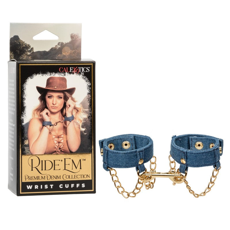 SE2708-30-3 Ride ‘Em Denim Wrist Cuffs