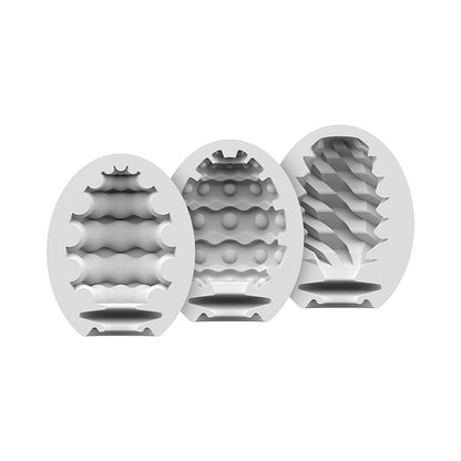 Masturbation Egg 3-pack Riffle, Bubble, Fierce