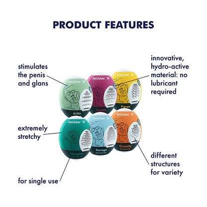 Masturbation Egg 6-pack Assorted
