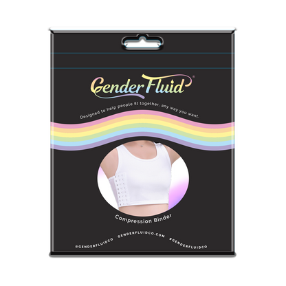 Gender Fluid Chest Binder White- 2XLarge