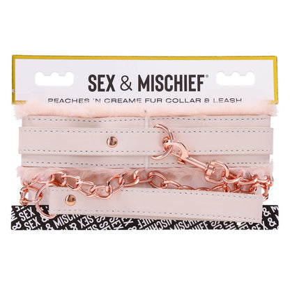 Peaches 'n CreaMe Fur Collar & Leash