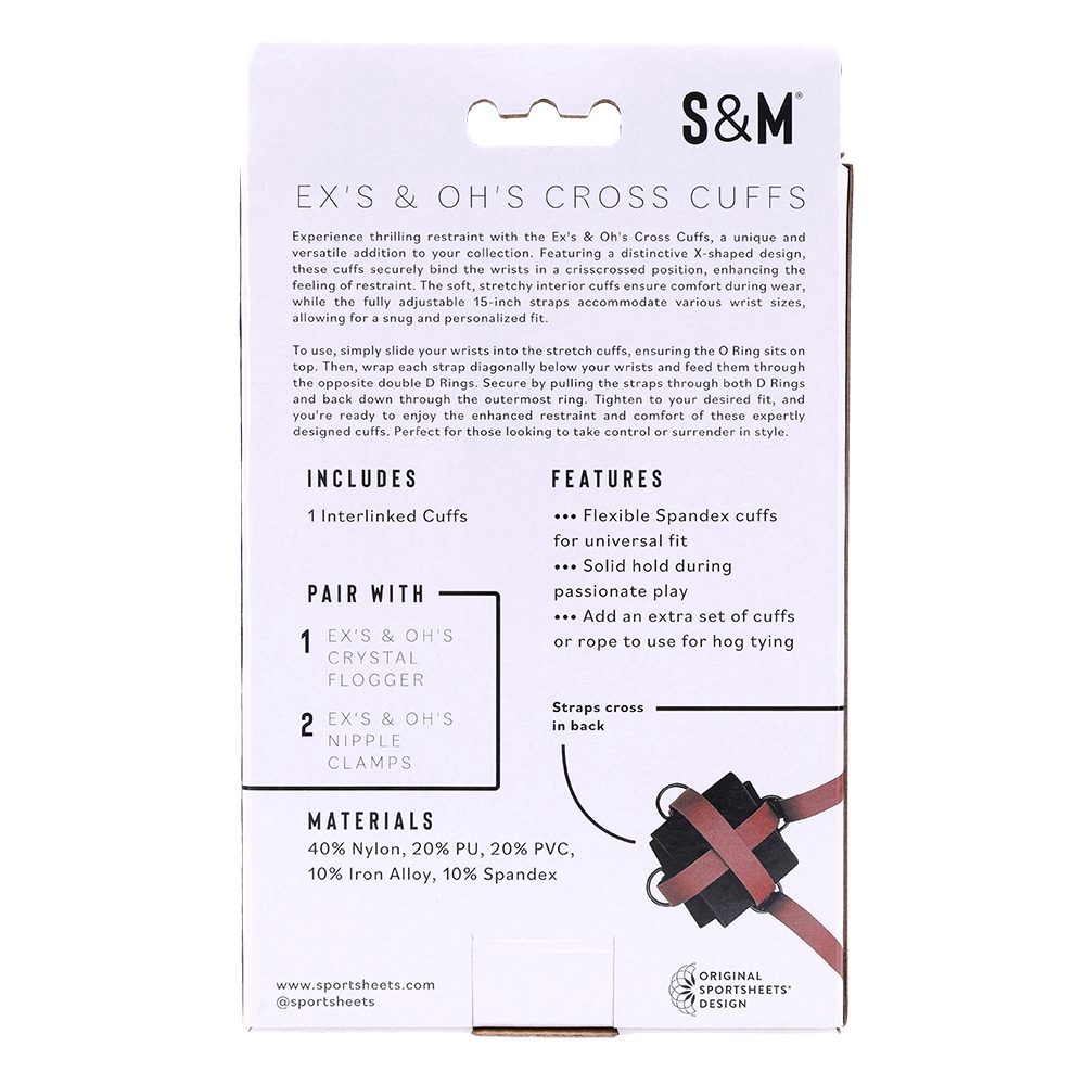 Ex's & Oh's Cross Cuffs