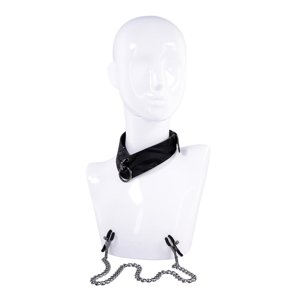Velvet Noir Collar & Removable Clamps