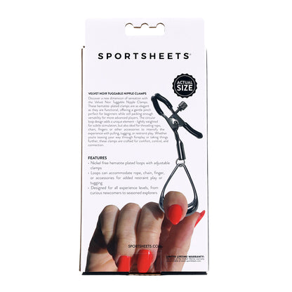 Velvet Noir Tuggable Nipple Clamps