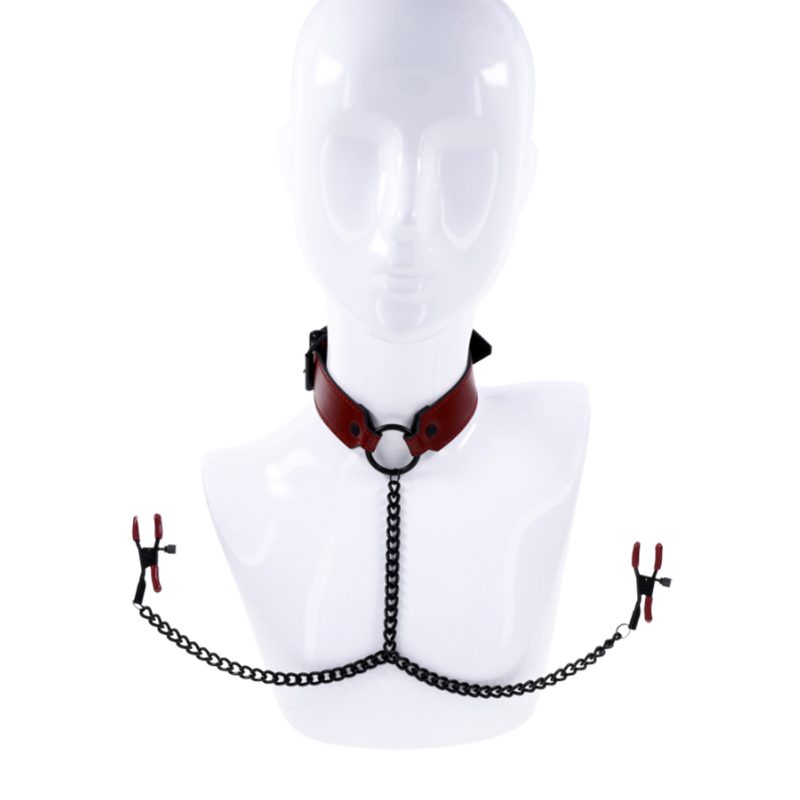 Saffron Collar with Nipple Clamps