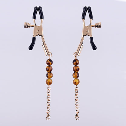 Sincerely Amber Beaded Nipple Jewelry