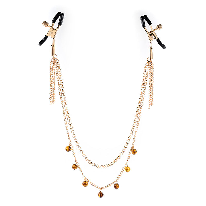 Sincerely Amber Chain Nipple Jewelry