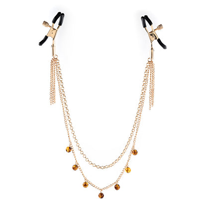 Sincerely Amber Chain Nipple Jewelry