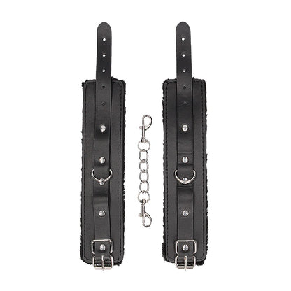 Plush Bonded Leather Hand Cuffs