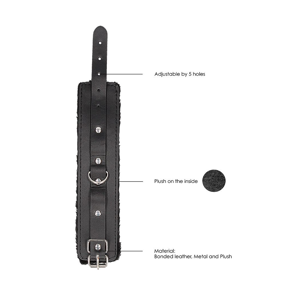 Plush Bonded Leather Hand Cuffs