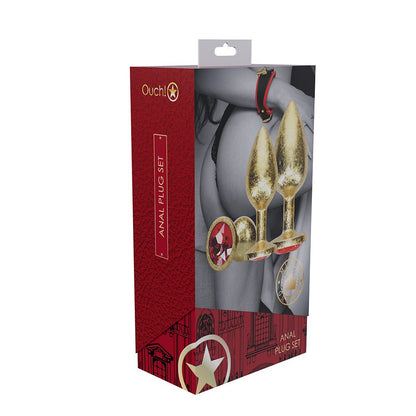 Milan Collection Metal Anal Plug Set Gold