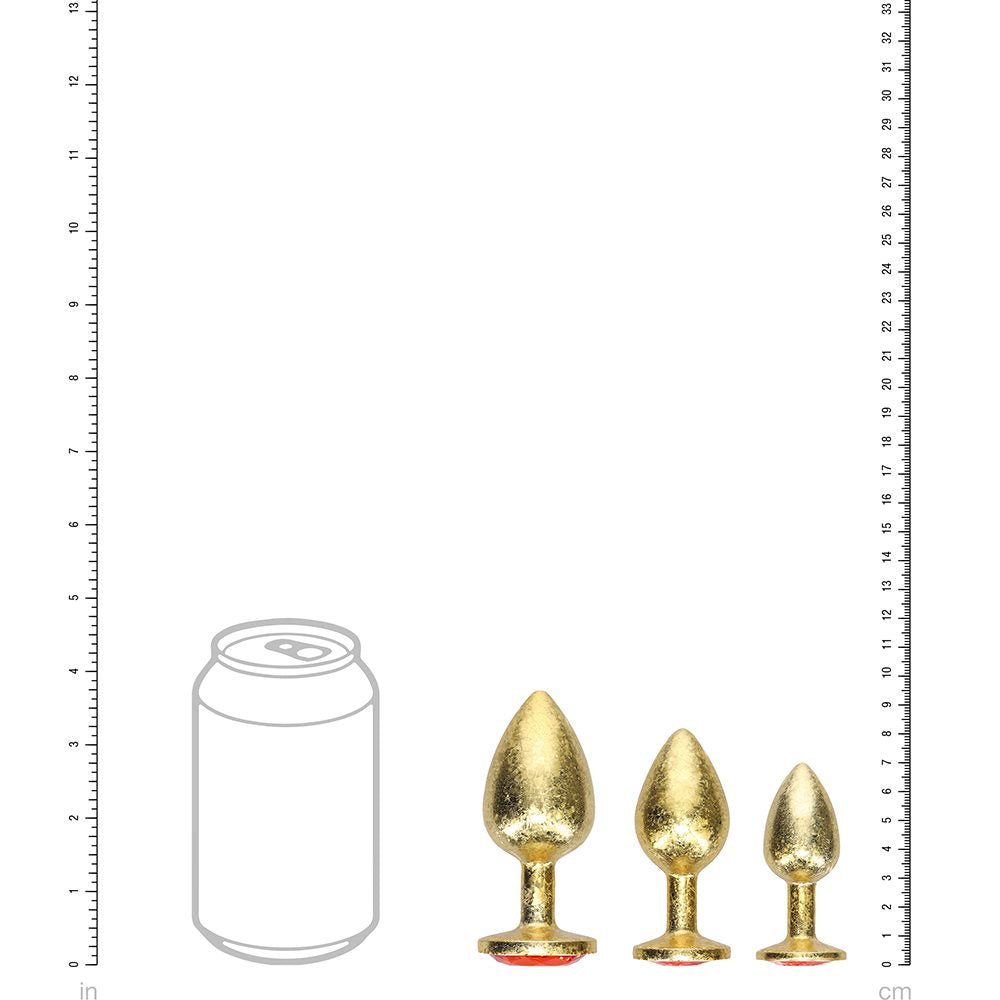 Milan Collection Metal Anal Plug Set Gold