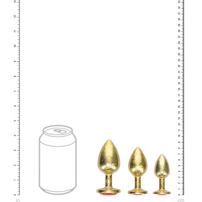 Milan Collection Metal Anal Plug Set Gold