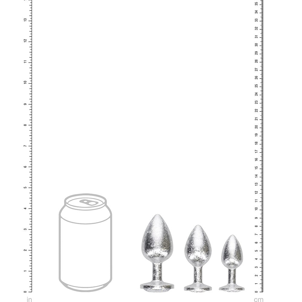 New York Collection Metal Anal Plug Set Silver