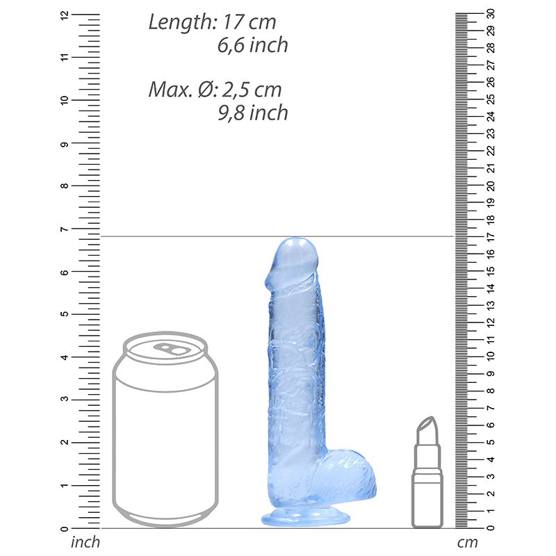 6" Realistic Dildo with Balls