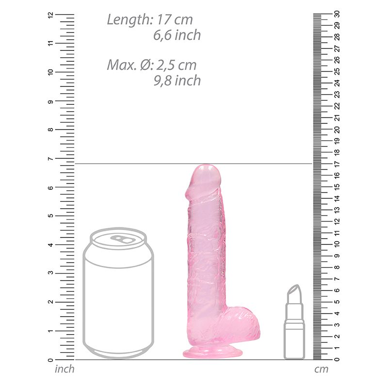 6" Realistic Dildo with Balls