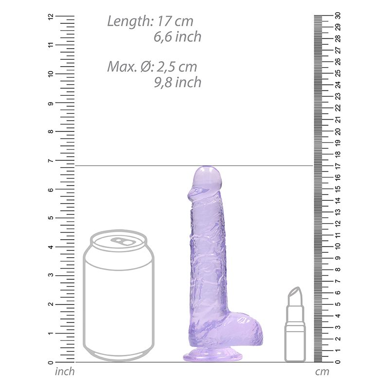 6" Realistic Dildo with Balls