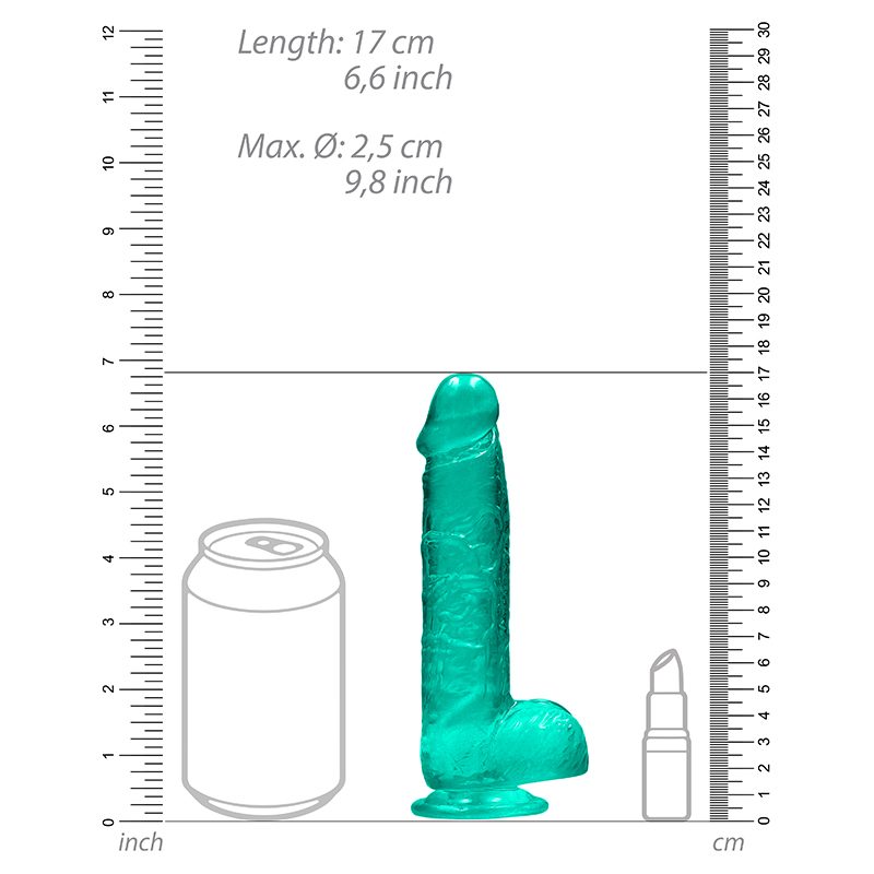 6" Realistic Dildo with Balls