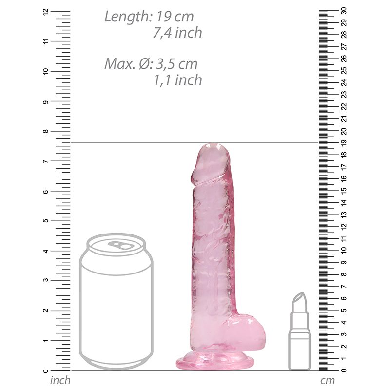 7" Realistic Dildo with Balls