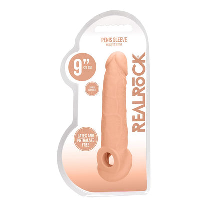 9" Penis Extender with Rings Flesh