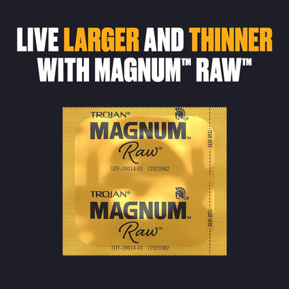 Trojan Magnum Raw Condoms - 10pk