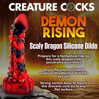 Creature Cock Demon Rising Scaly Dragon Silicone Dildo