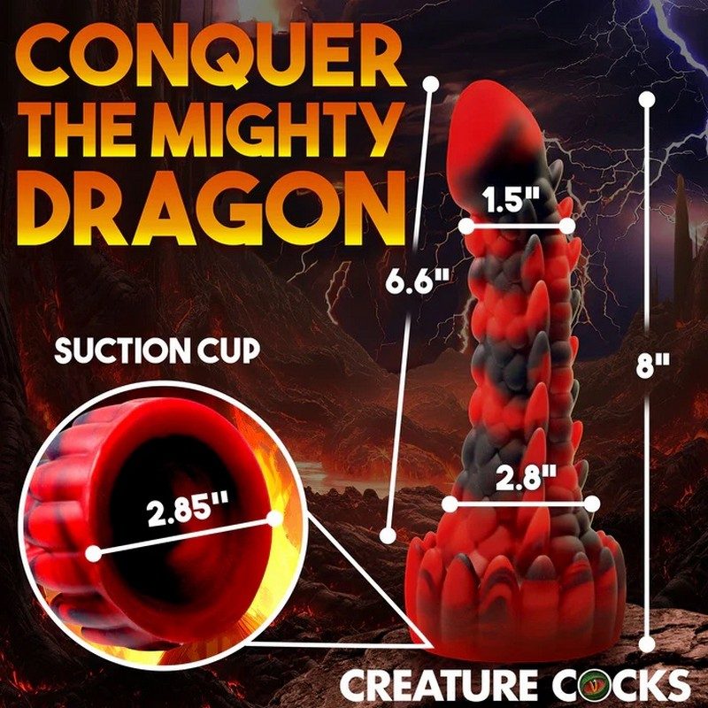 Creature Cock Demon Rising Scaly Dragon Silicone Dildo