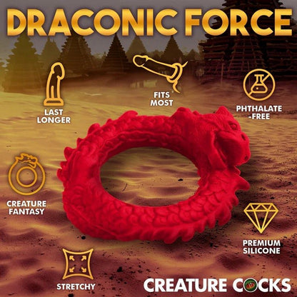 Creature Cock Rise of the Dragon Silicone Cock Ring