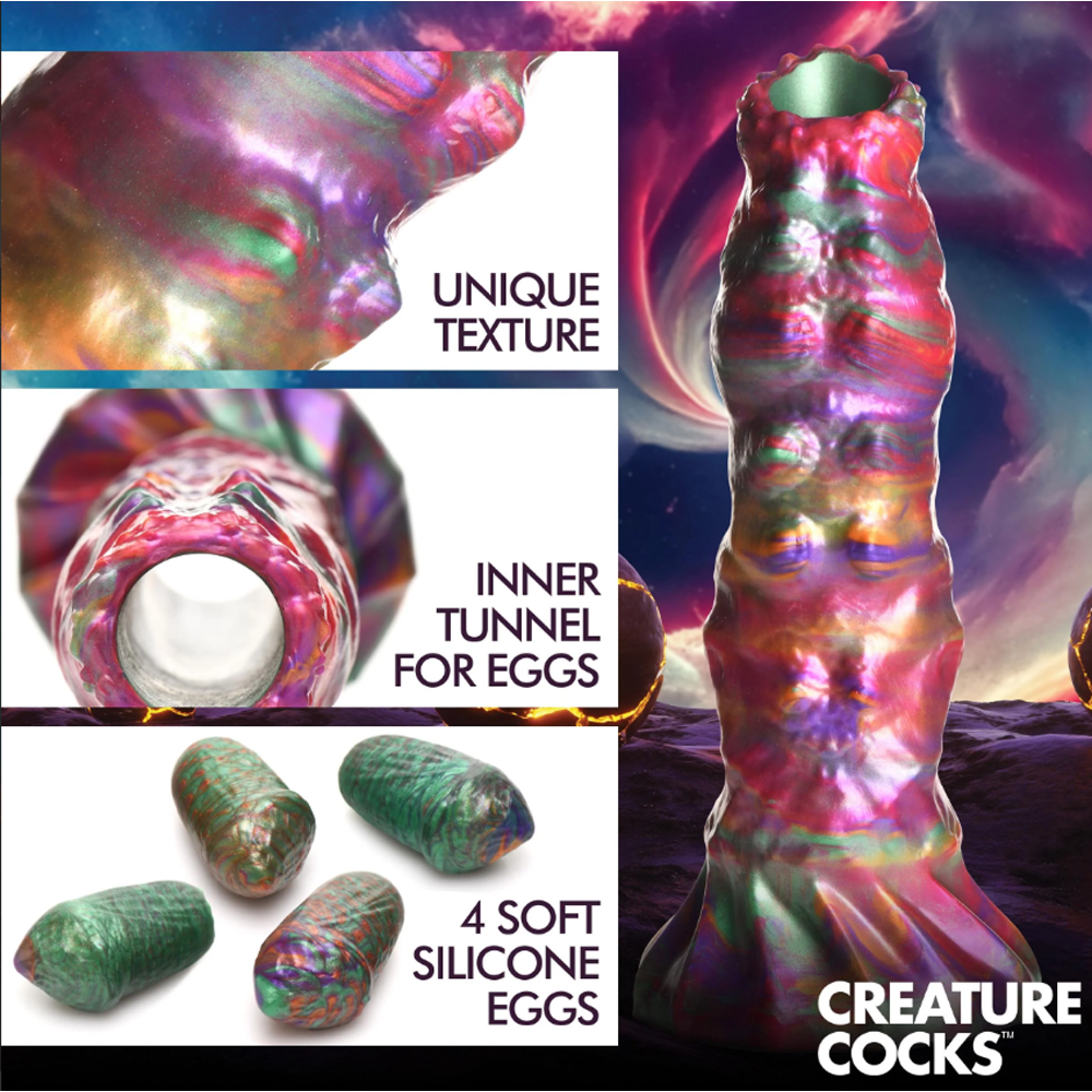 Larva Ovipositor Silicone Dildo w/ Eggs
