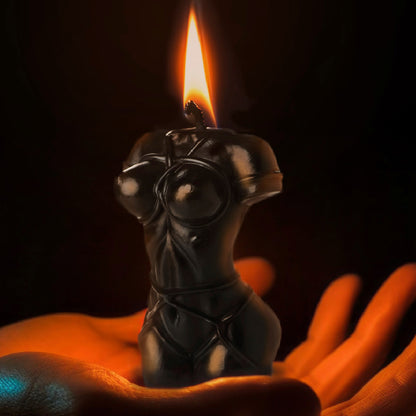 Bound Goddess Drip Candle - Black