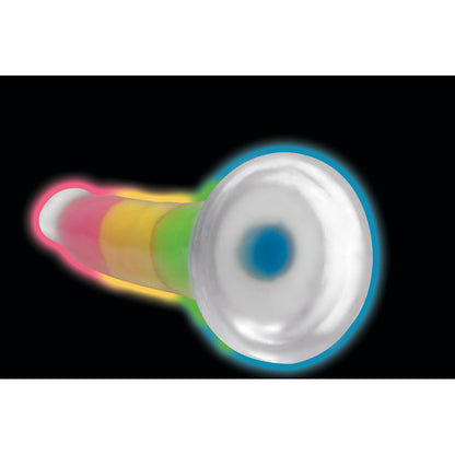 Lollicock 7" GID Rainbow Silicone Dildo*