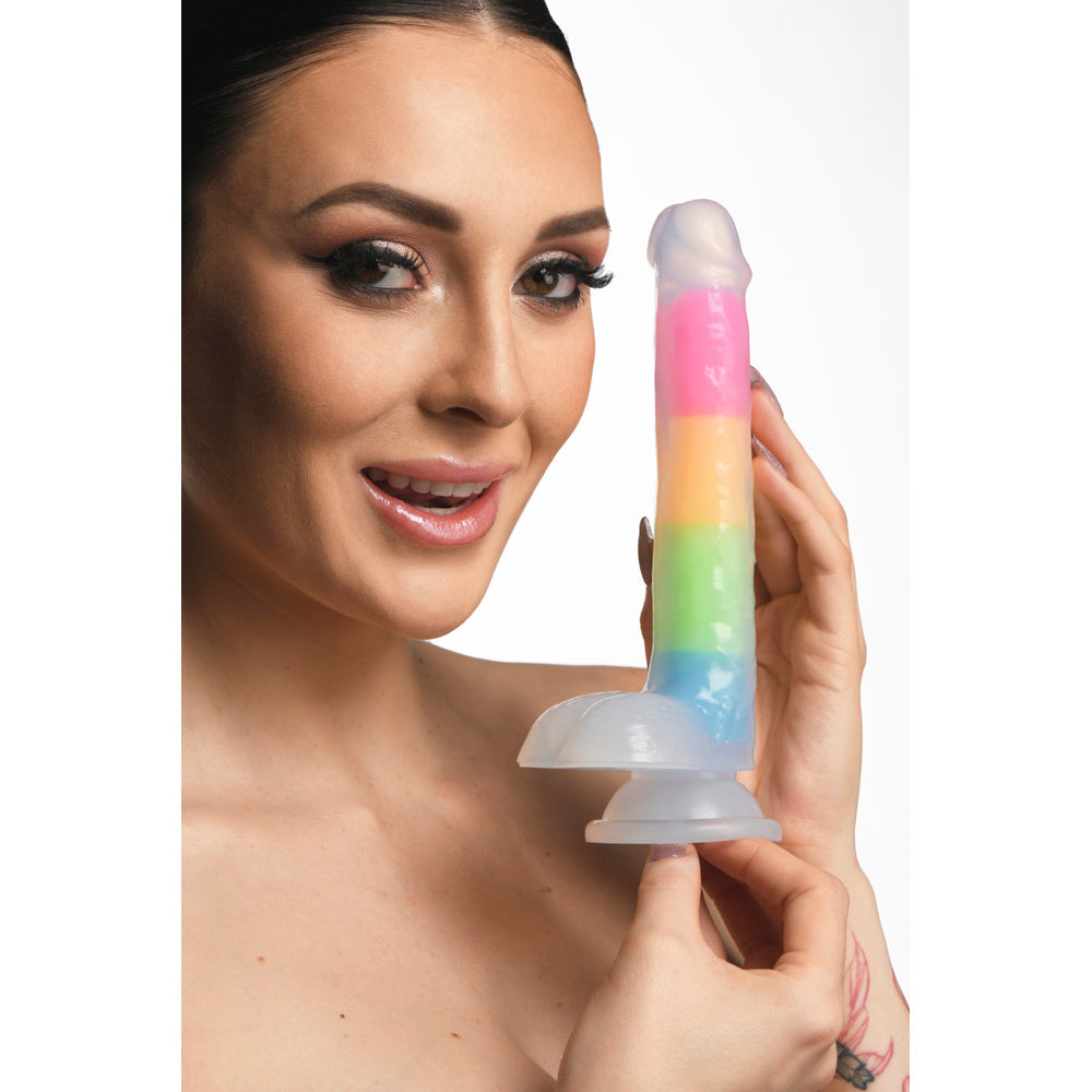 Lollicock 7" GID Rainbow Silicone balls*