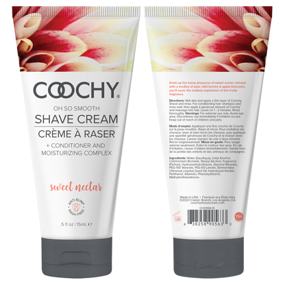 Coochy Shave Cream - SWEET NECTAR tube .5oz | 15mL