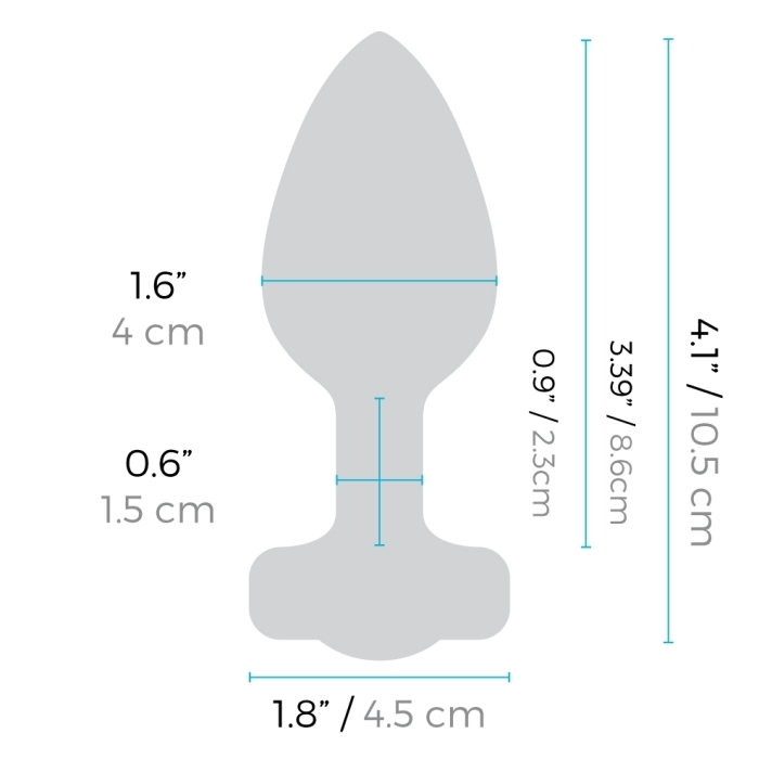 VIBRATING HEART PLUG M/L