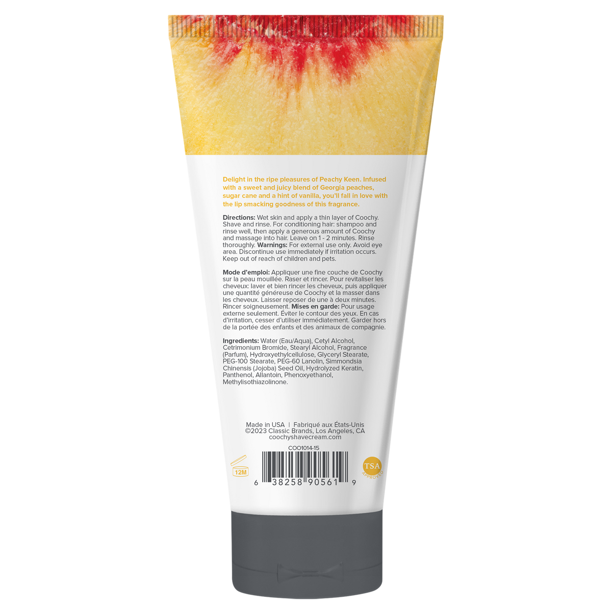 Coochy Shave Cream - PEACHY KEEN tube 0.5 fl oz  |  15mL
