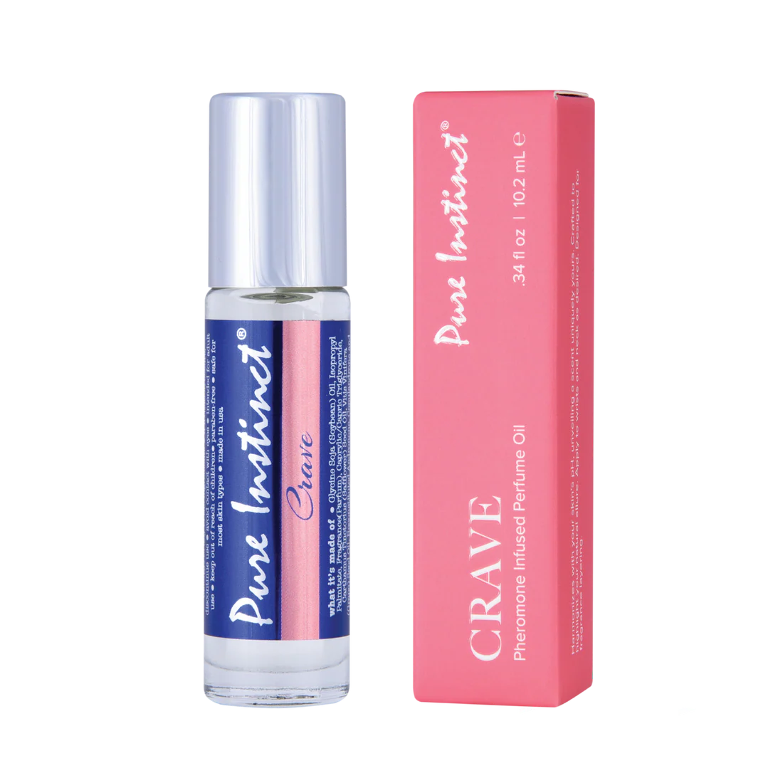 PURE INSTINCT - SIGNATURE - PHEROMONE PEFUME OIL ROLL-ON - CRAVE - 0.34 fl oz  | 10.2 mL