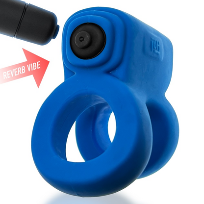 REVHAMMER, shaft vibe ring, TEAL ICE w/ Black Vibe