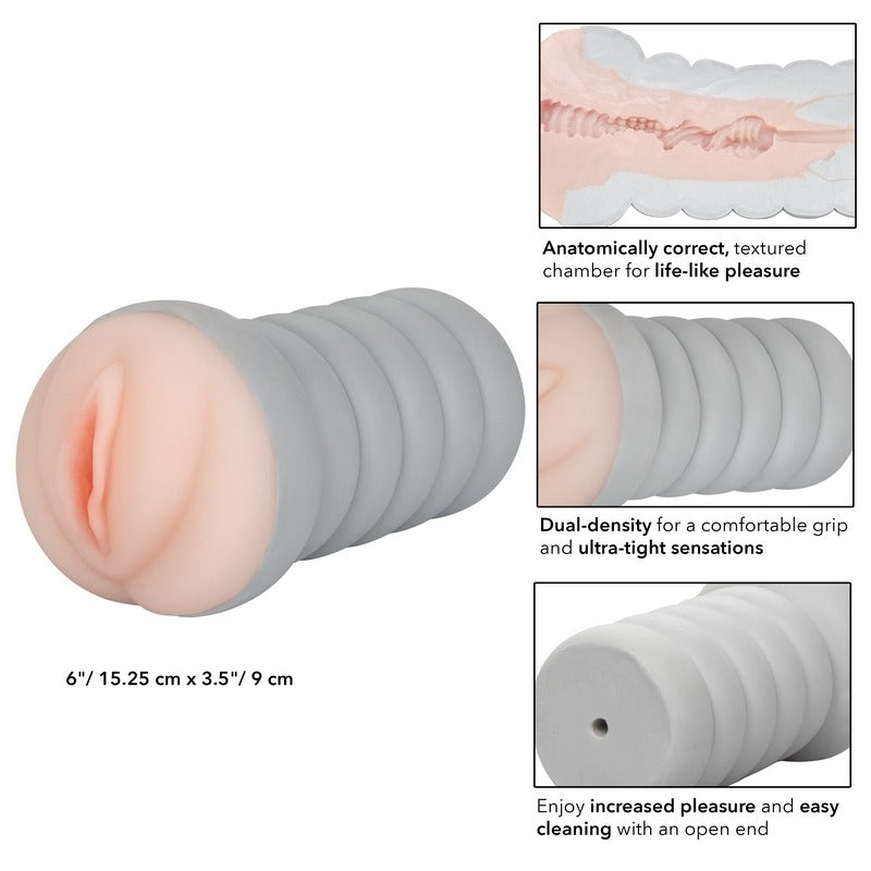 SE0929-50-3 Ribbed Gripper Tight Pussy Ivory