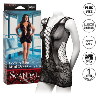 SE2711-81-3 Scandal Peek-A-Boo Mini Dress Plus Size