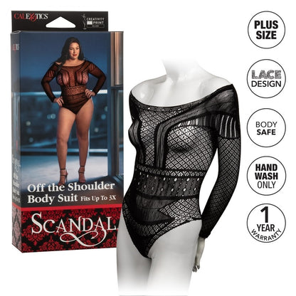 SE2711-83-3 Scandal Off the Shoulder Body Suit Plus Size