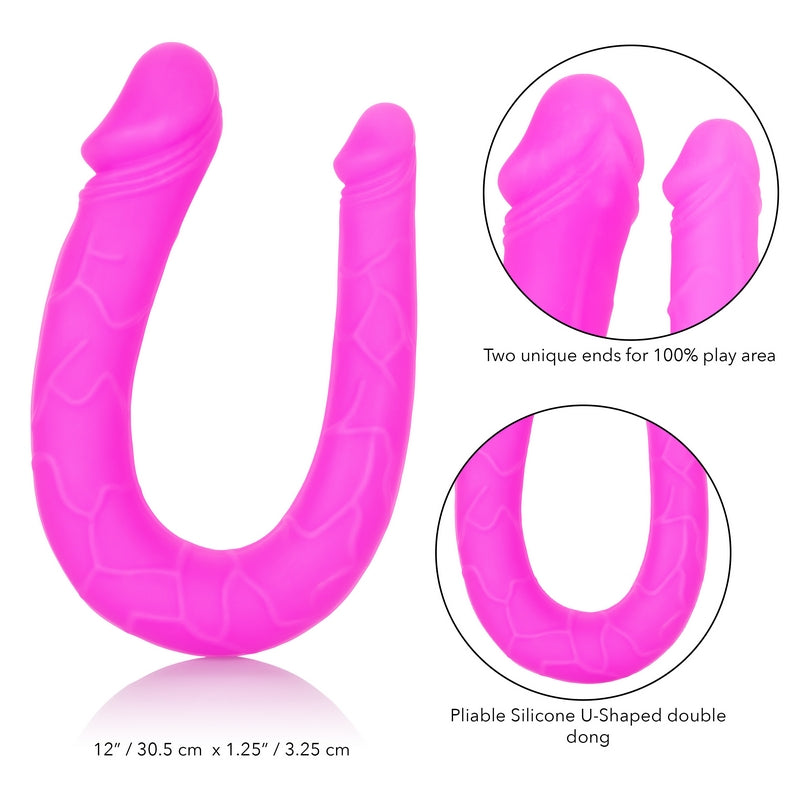 SE0311-70-2 Silicone Double Dong AC/DC Dong Pink