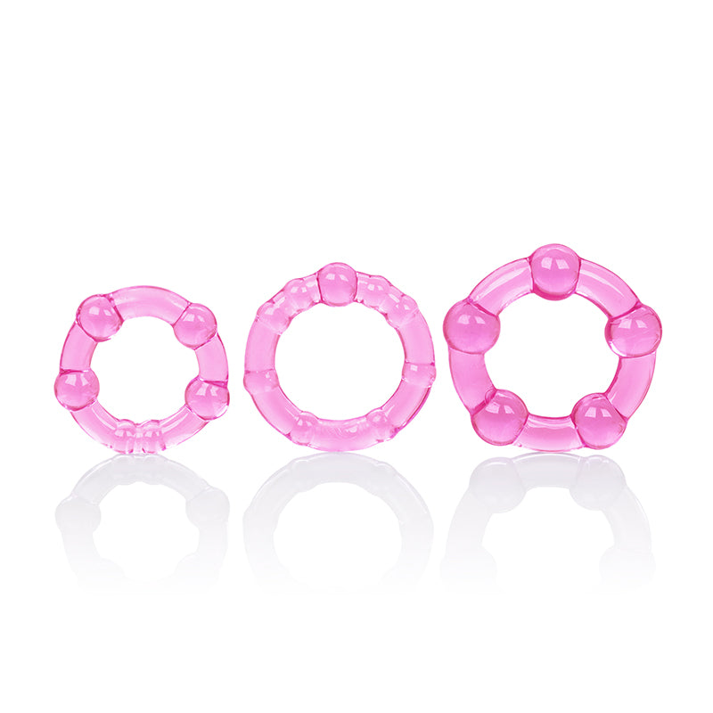 SE1429-04-2 Silicone Island Rings Pink