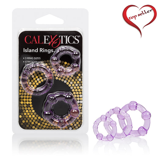 SE1429-14-2 Silicone Island Rings Purple