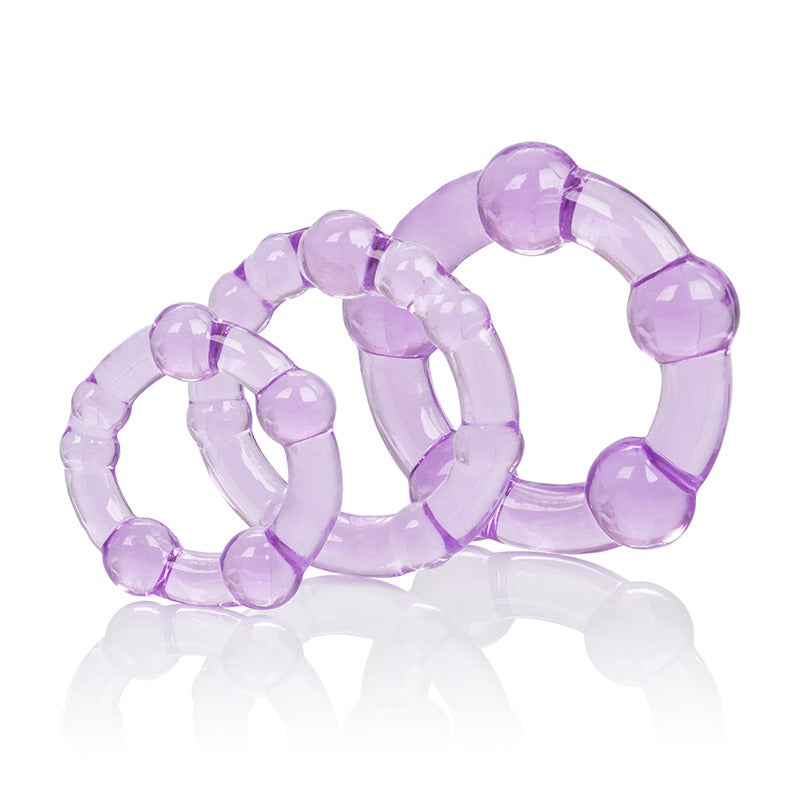 SE1429-14-2 Silicone Island Rings Purple